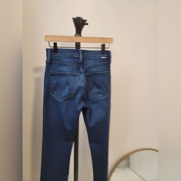 MOTHER Women's Ankle & Cropped Jeans - Dark Blue - Picture 5 of 11